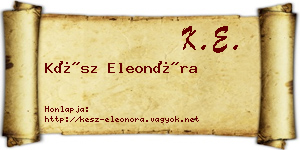 Kész Eleonóra névjegykártya